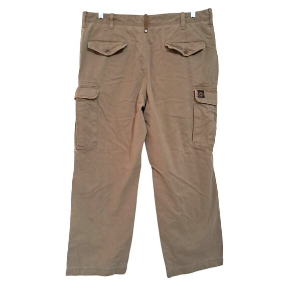 Timberland Mens Organic Cotton Cargo Pants 36x30 Brown Durable Relaxed Fit - Picture 9 of 12